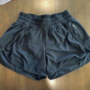Black lululemon running shorts. Size 6
